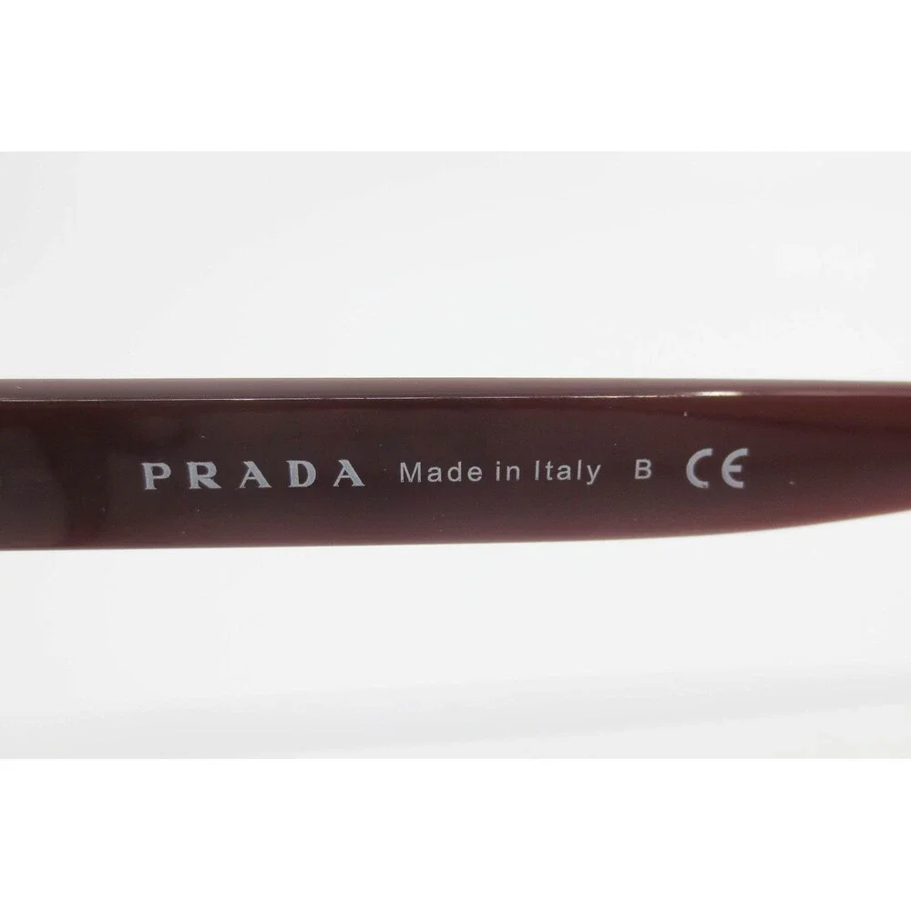 Prada VPR 03W 05M-1O1 Grey Burgundy Cat Eye Eyeglass Frames Italy 53-16-140